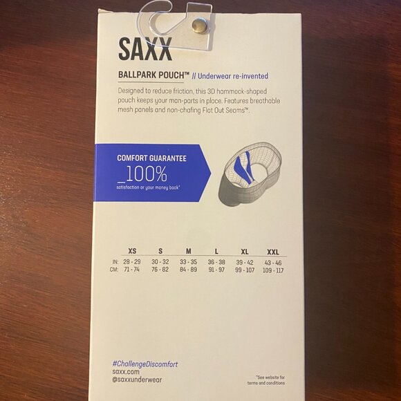 SAXX ULTRA Boxer Briefs with Fly “Navy Banner Stripe" - Picture 3 of 3